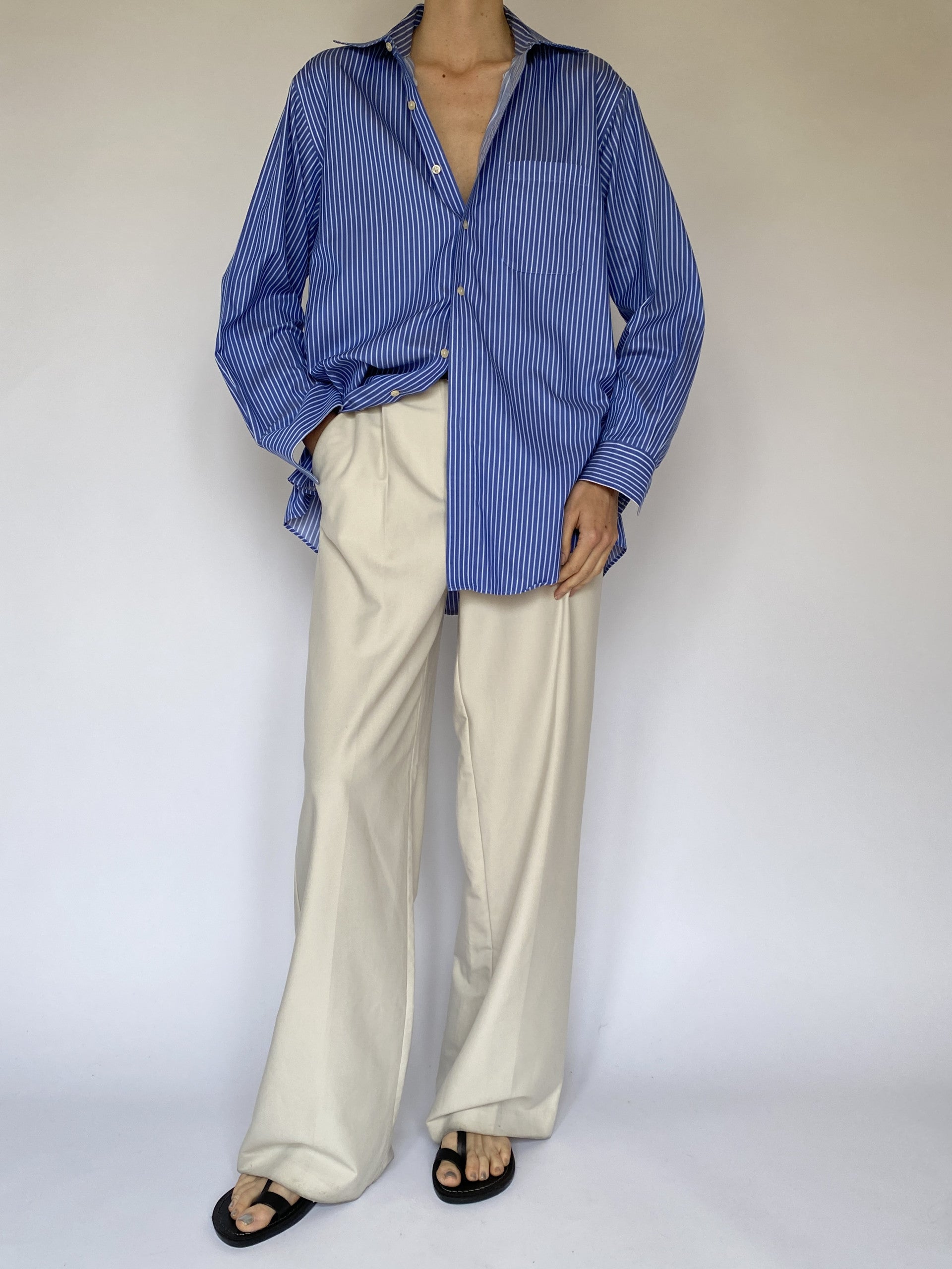 Vintage pinstriped oversized shirt 5549