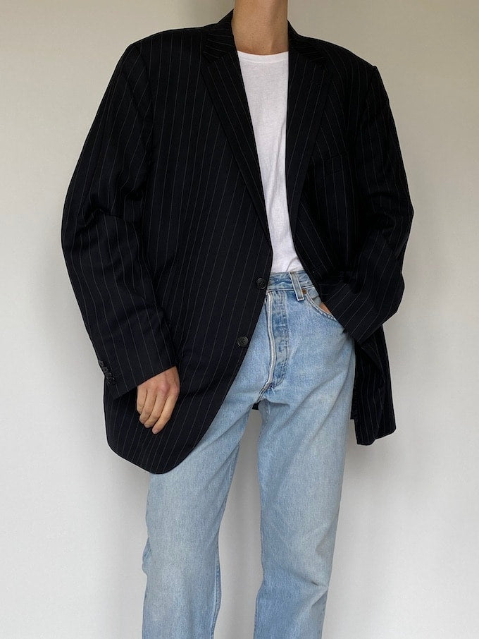 Vintage oversized pinstriped blazer 5572