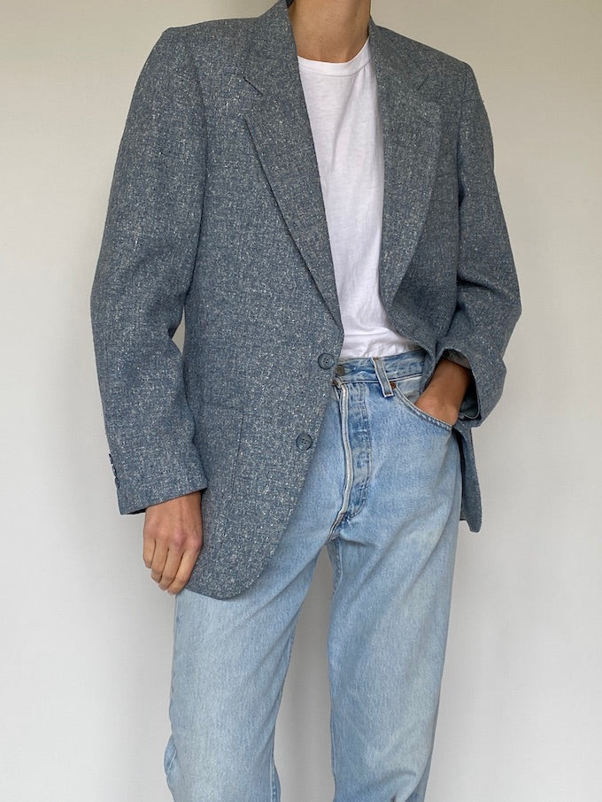 Vintage single breasted blazer in blue 5574