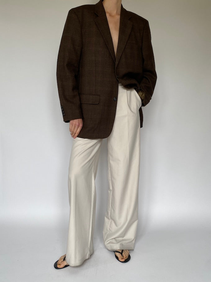 Vintage checked blazer in lambswool 5579