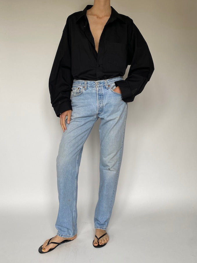Vintage oversized shirt in black 5594