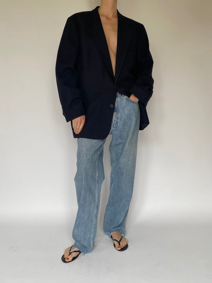 Vintage oversized blazer in black 5596