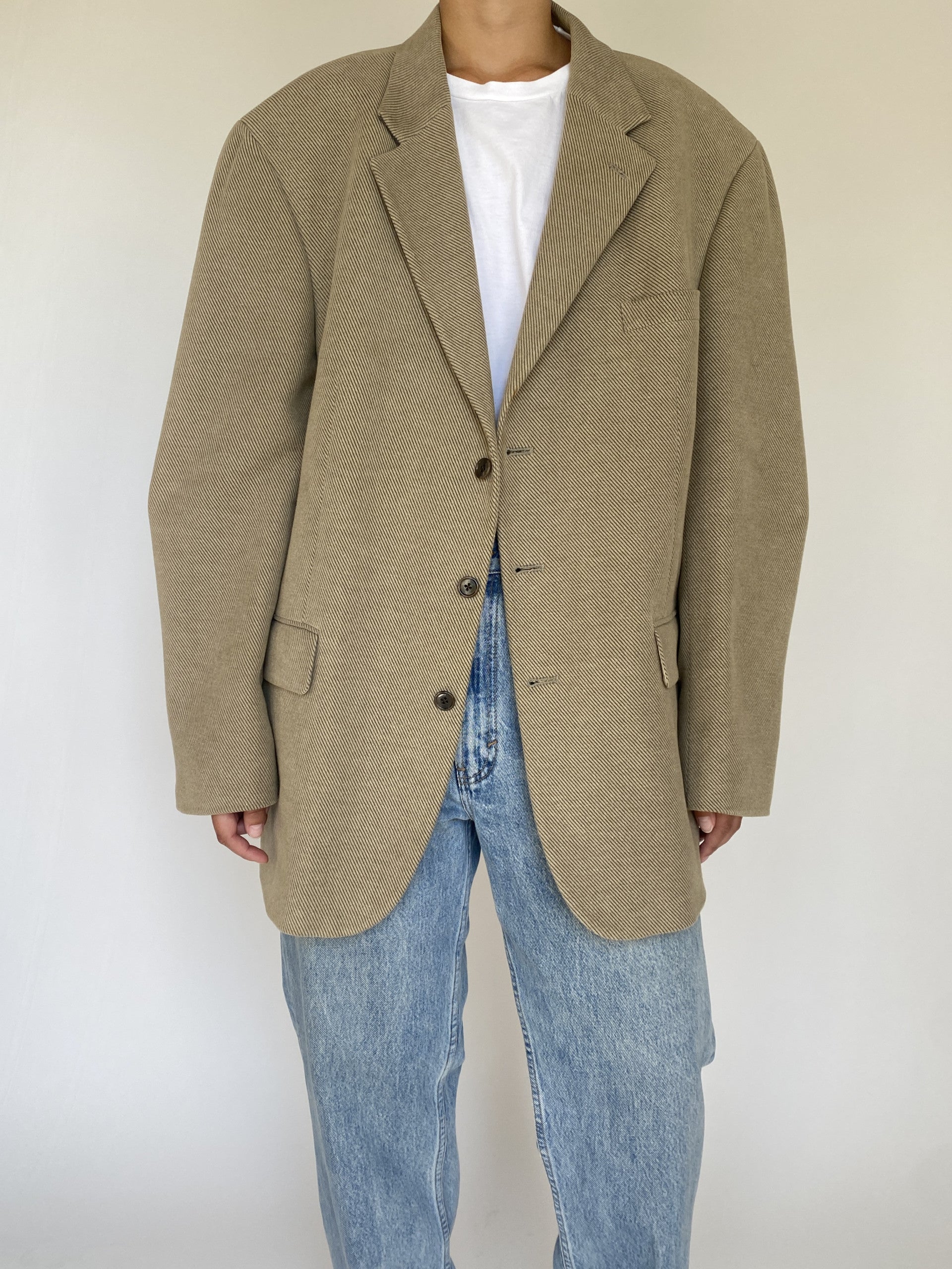 Vintage oversized blazer in beige 5615