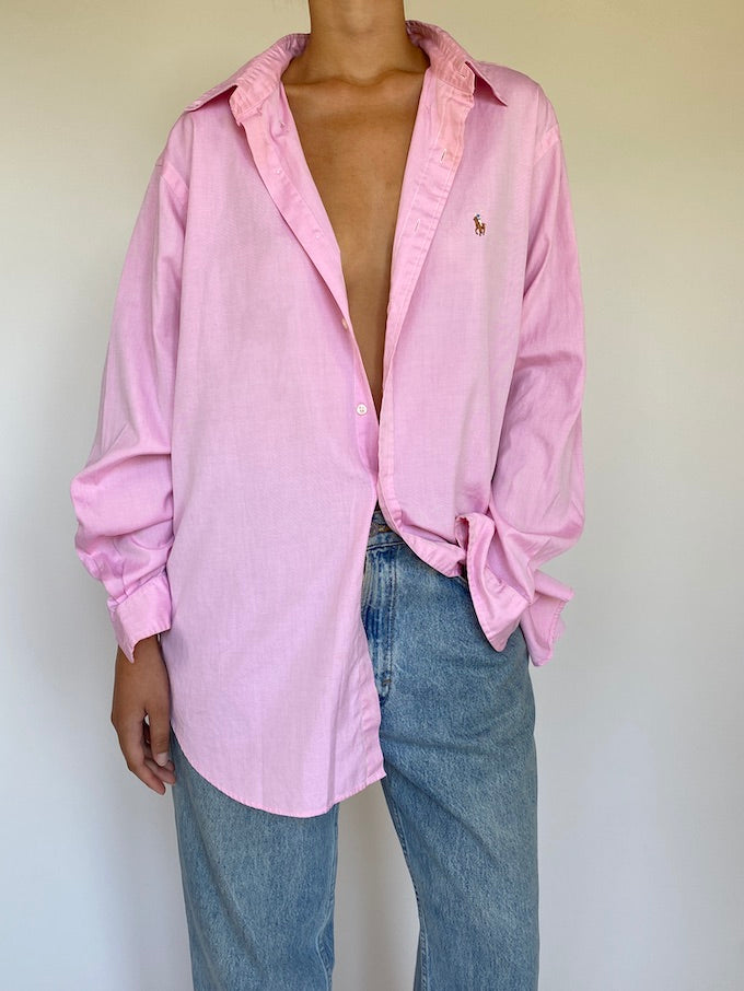 Vintage oversized Ralph Lauren shirt in pink 5661