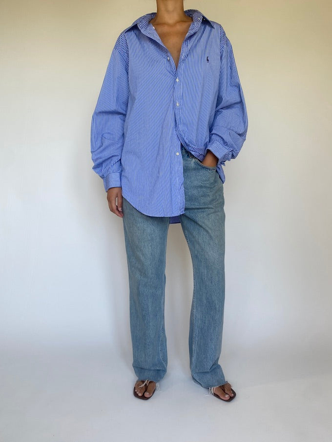 Vintage oversized pinstriped Ralph Lauren shirt 5664