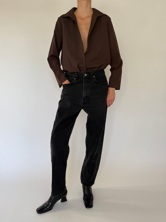 Vintage shirt in brown 5684