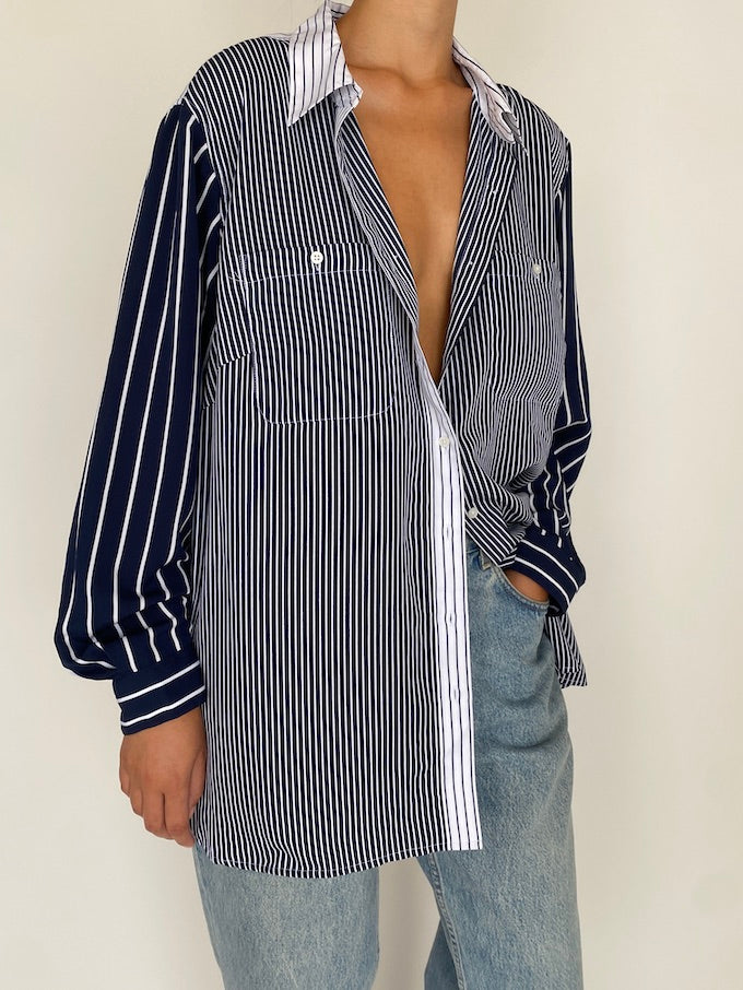 Vintage pinstriped Ralph Lauren shirt 5674
