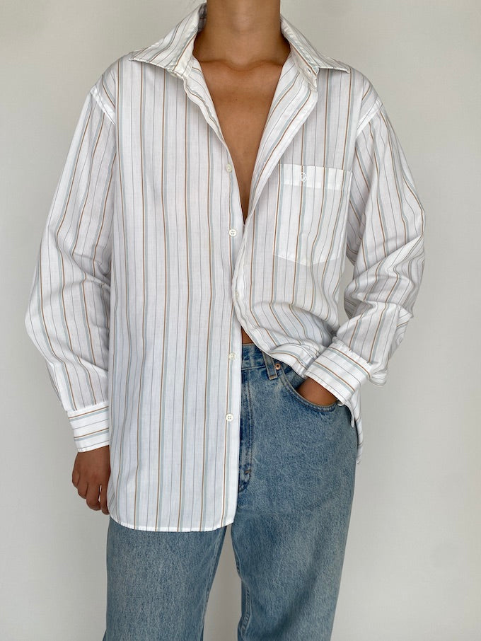Vintage pinstripe Christian Dior shirt 5677