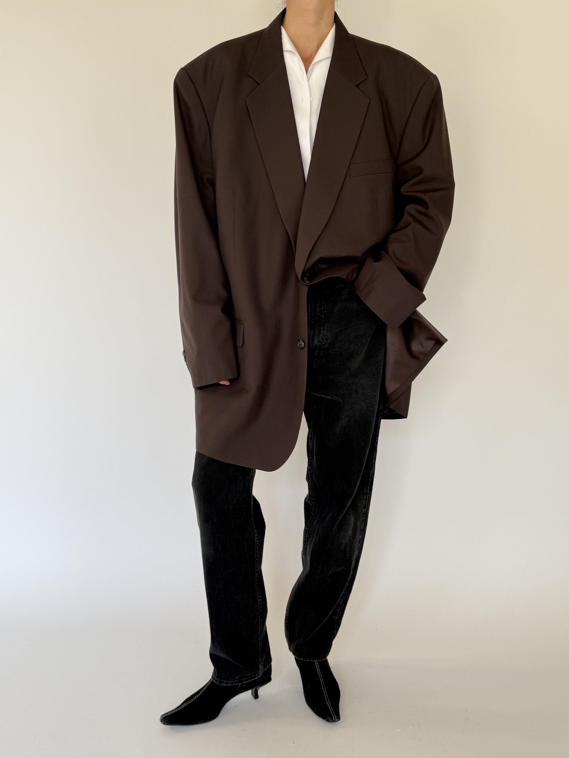 Vintage oversized blazer in brown 5692