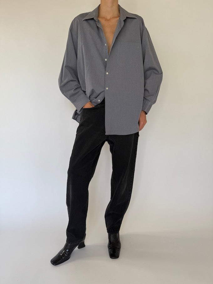 Vintage oversized shirt in grey 5756