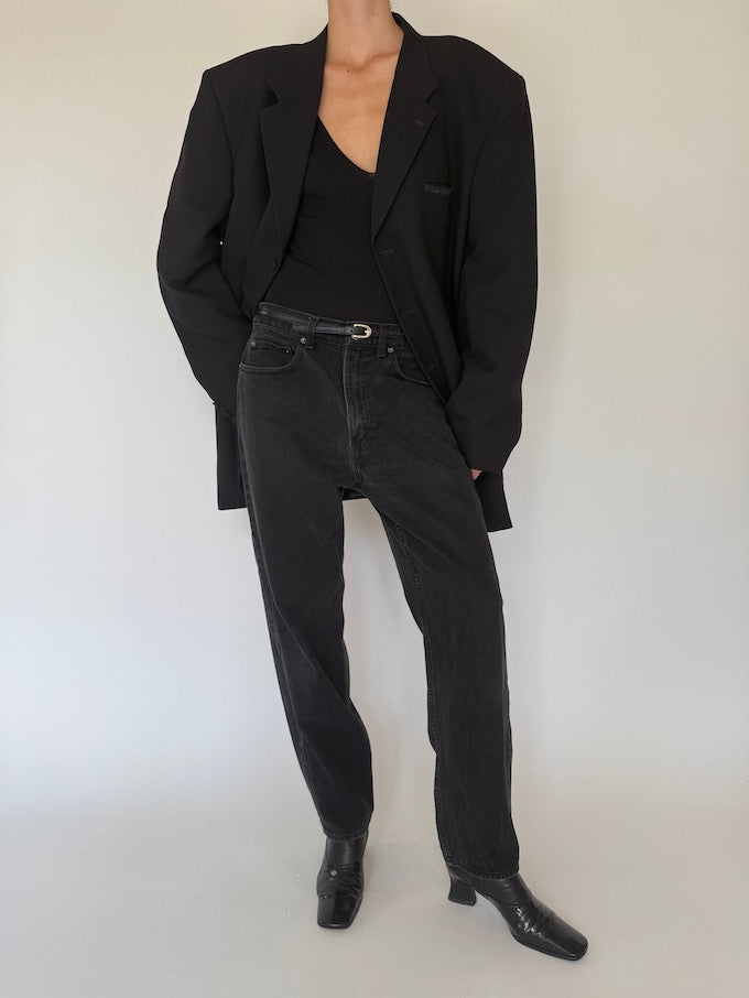 Vintage oversized blazer in black 5759
