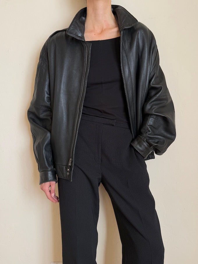 Leather jacket, vintage leather jacket, svc, shopvintagecollection
