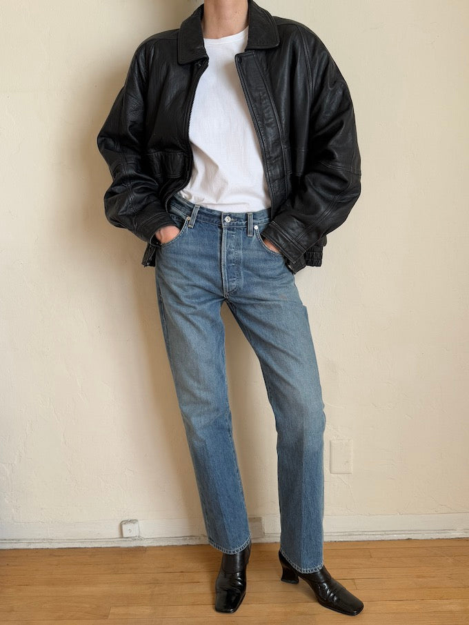 Leather jacket, vintage leather jacket, svc, shopvintagecollection