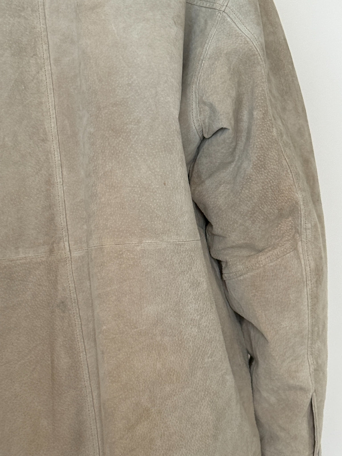 Vintage stone suede leather jacket