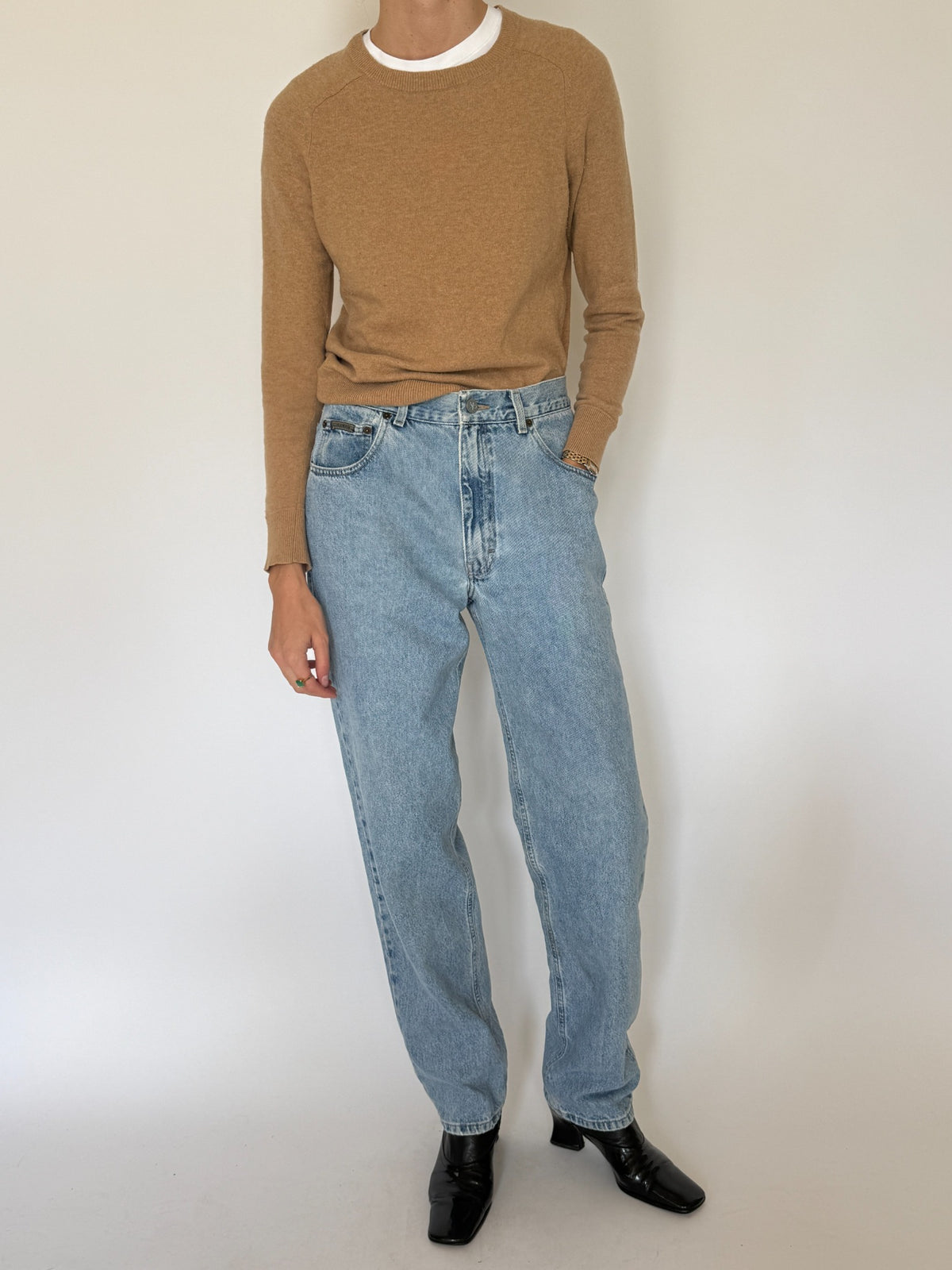 Vintage Calvin Klein light wash jeans, view 13