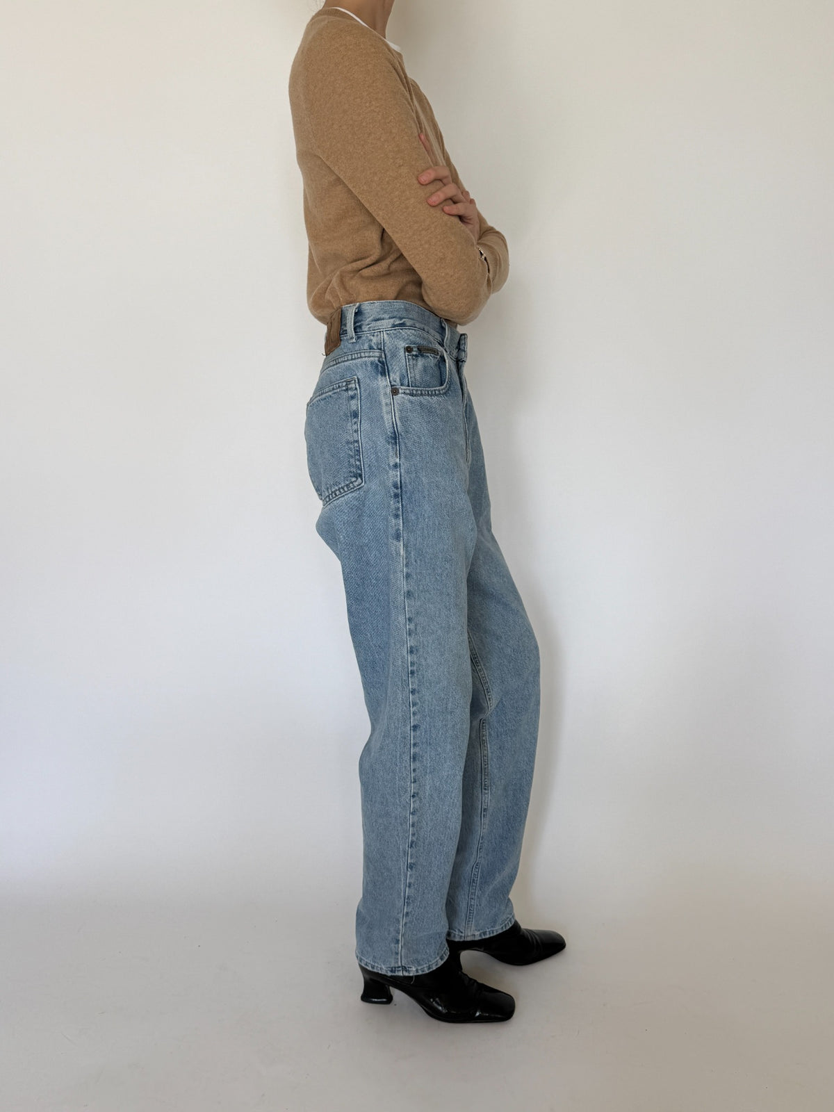 Vintage Calvin Klein light wash jeans, view 7