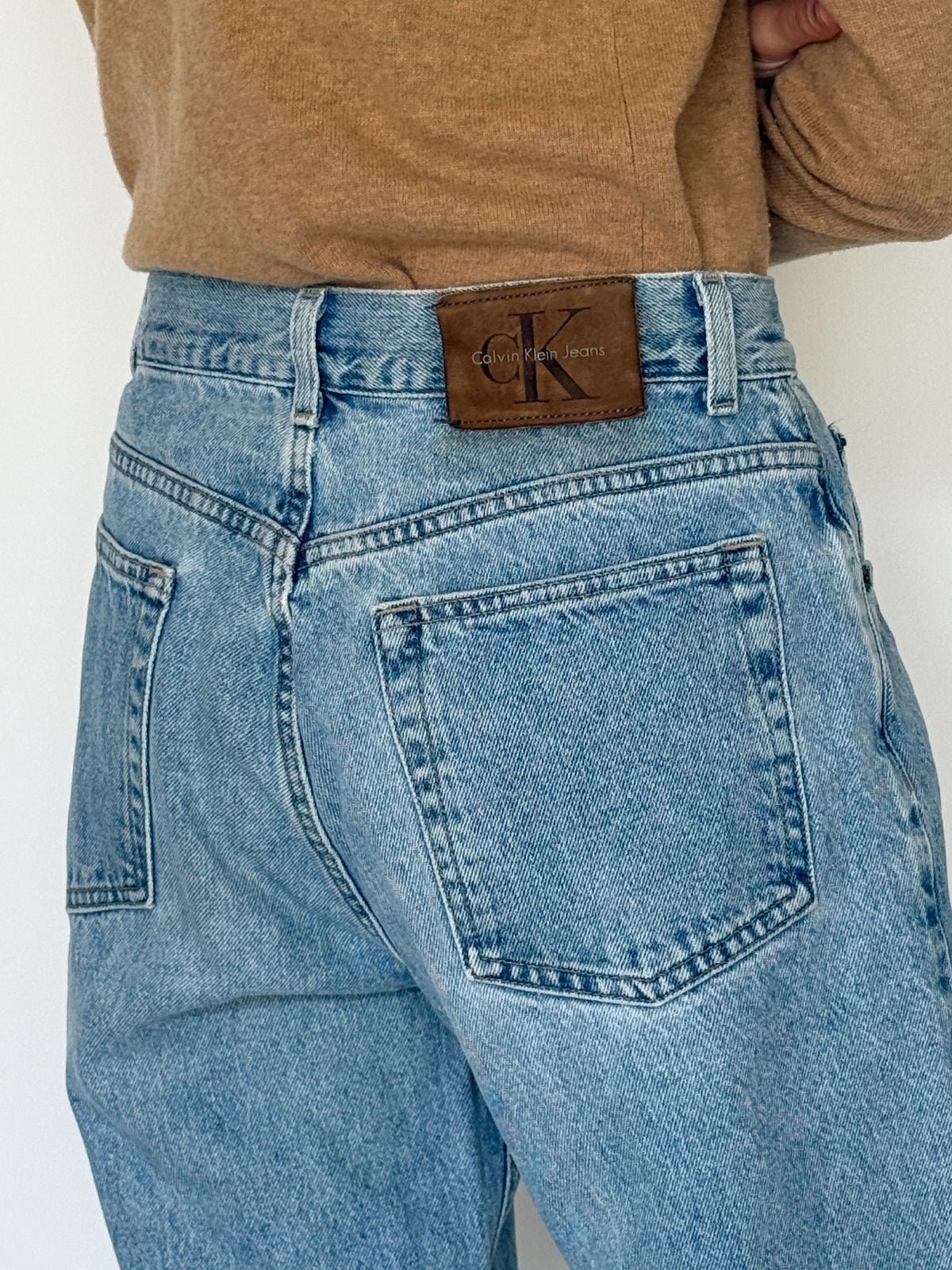 Vintage Calvin Klein light wash jeans, view 8