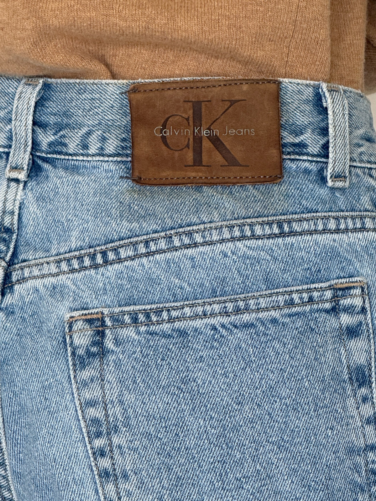 Vintage Calvin Klein light wash jeans, view 6