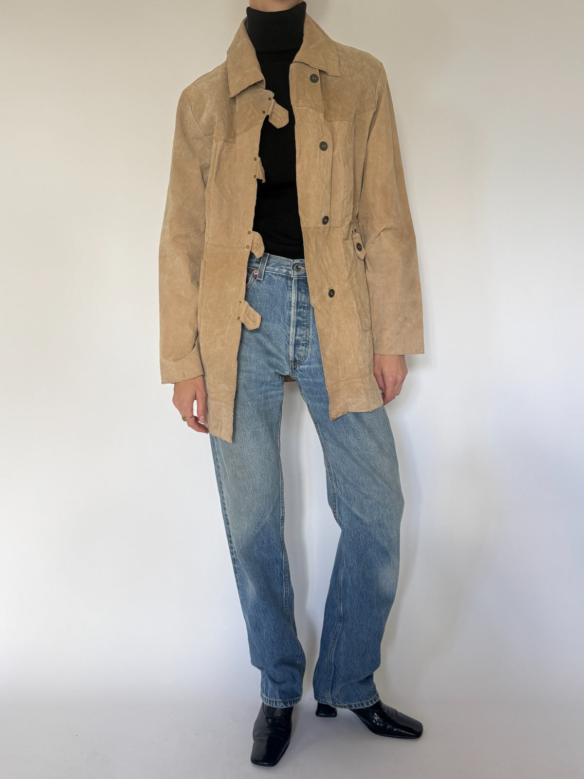 Vintage Tan Suede Leather Jacket 8476
