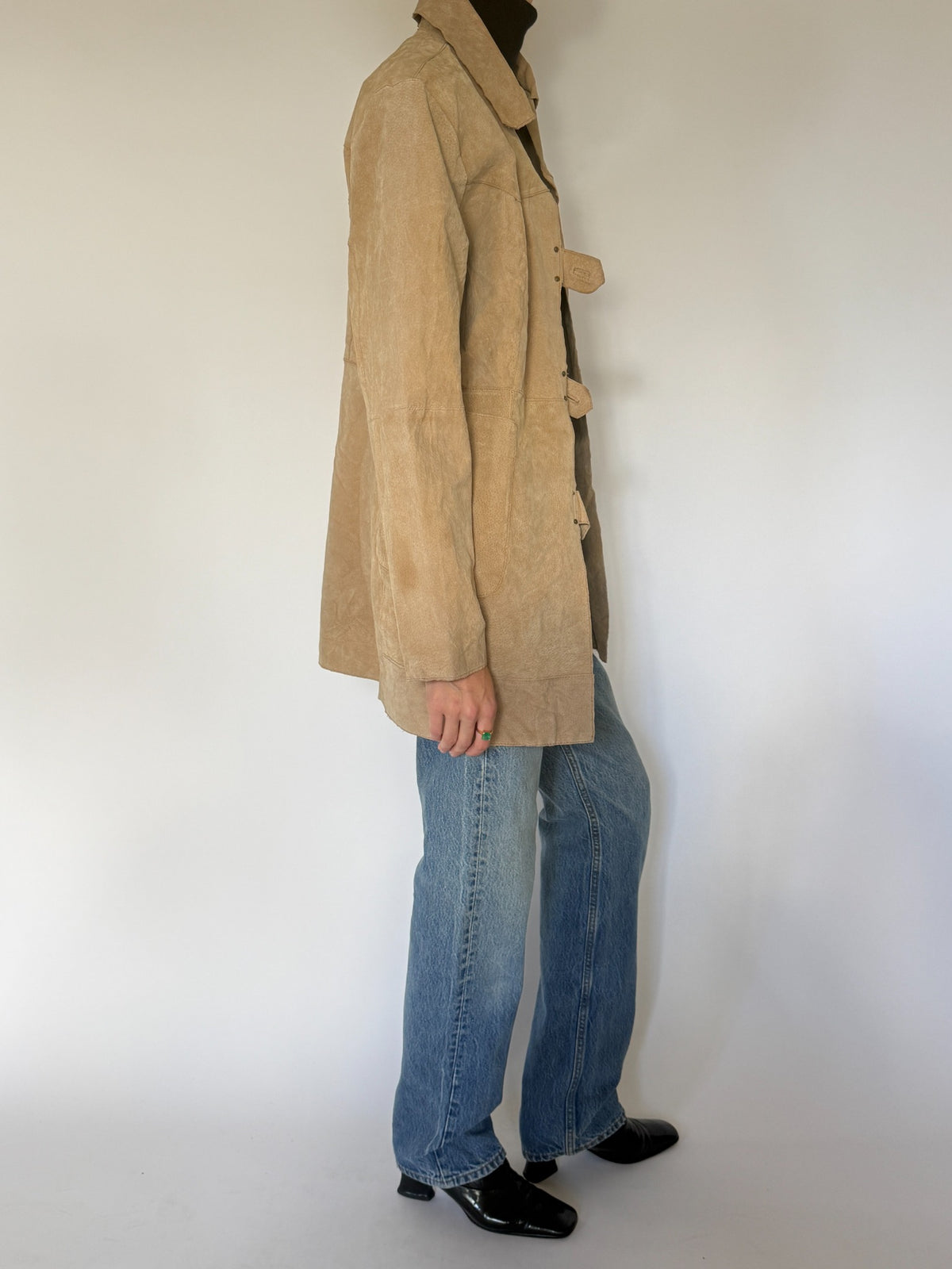 Vintage Tan Suede Leather Jacket 8476