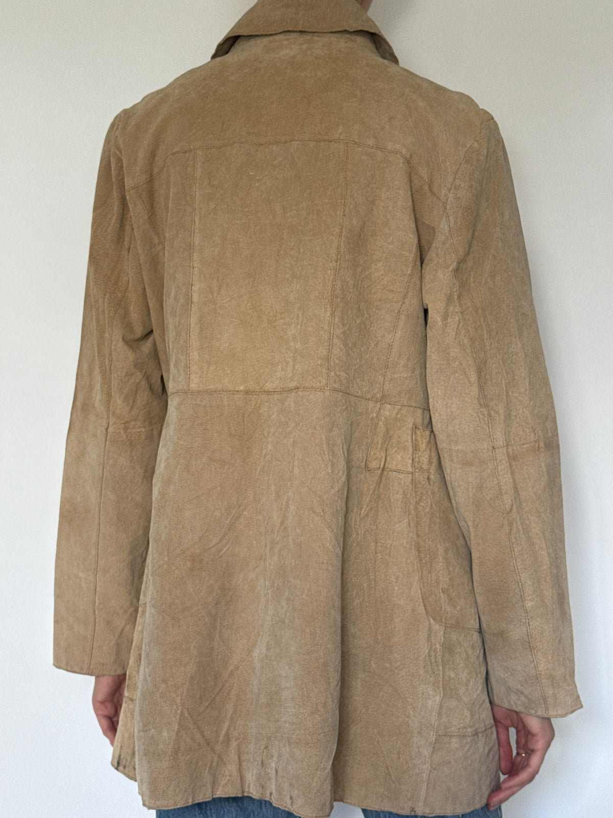 Vintage Tan Suede Leather Jacket 8476