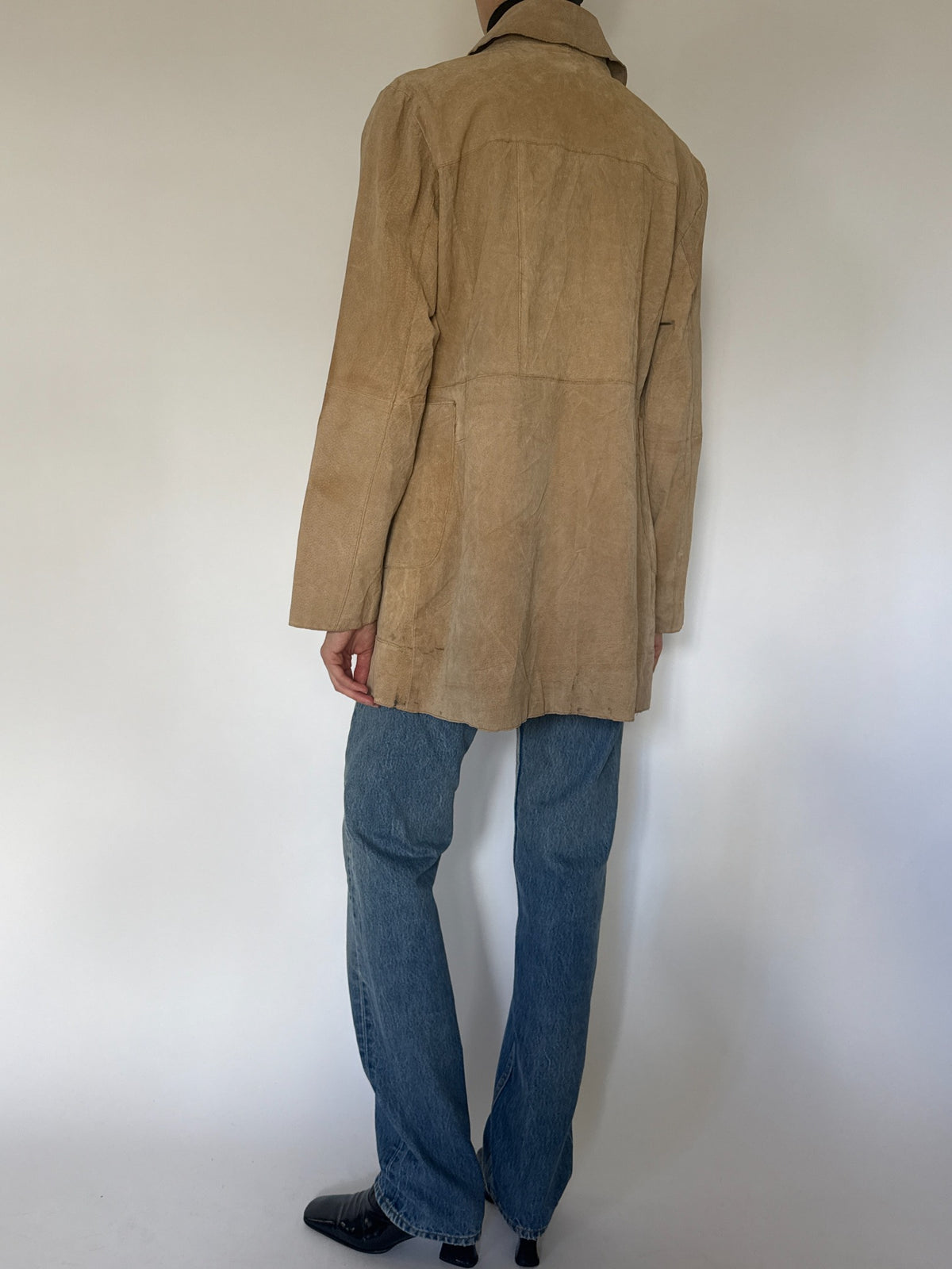 Vintage Tan Suede Leather Jacket 8476
