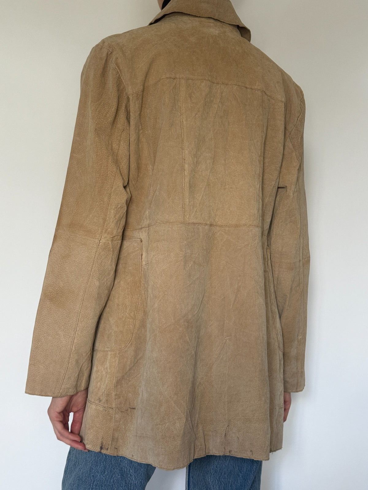 Vintage Tan Suede Leather Jacket 8476