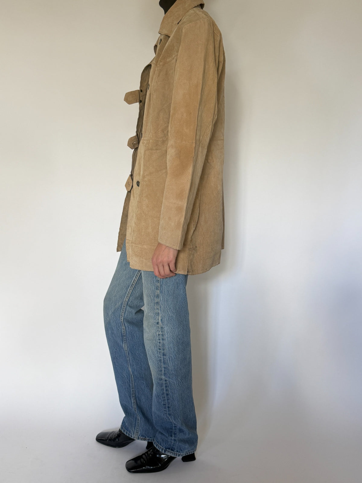Vintage Tan Suede Leather Jacket 8476