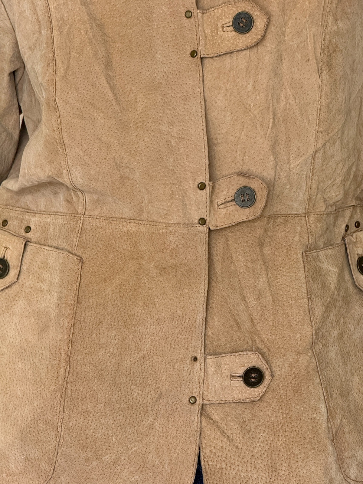 Vintage Tan Suede Leather Jacket 8476