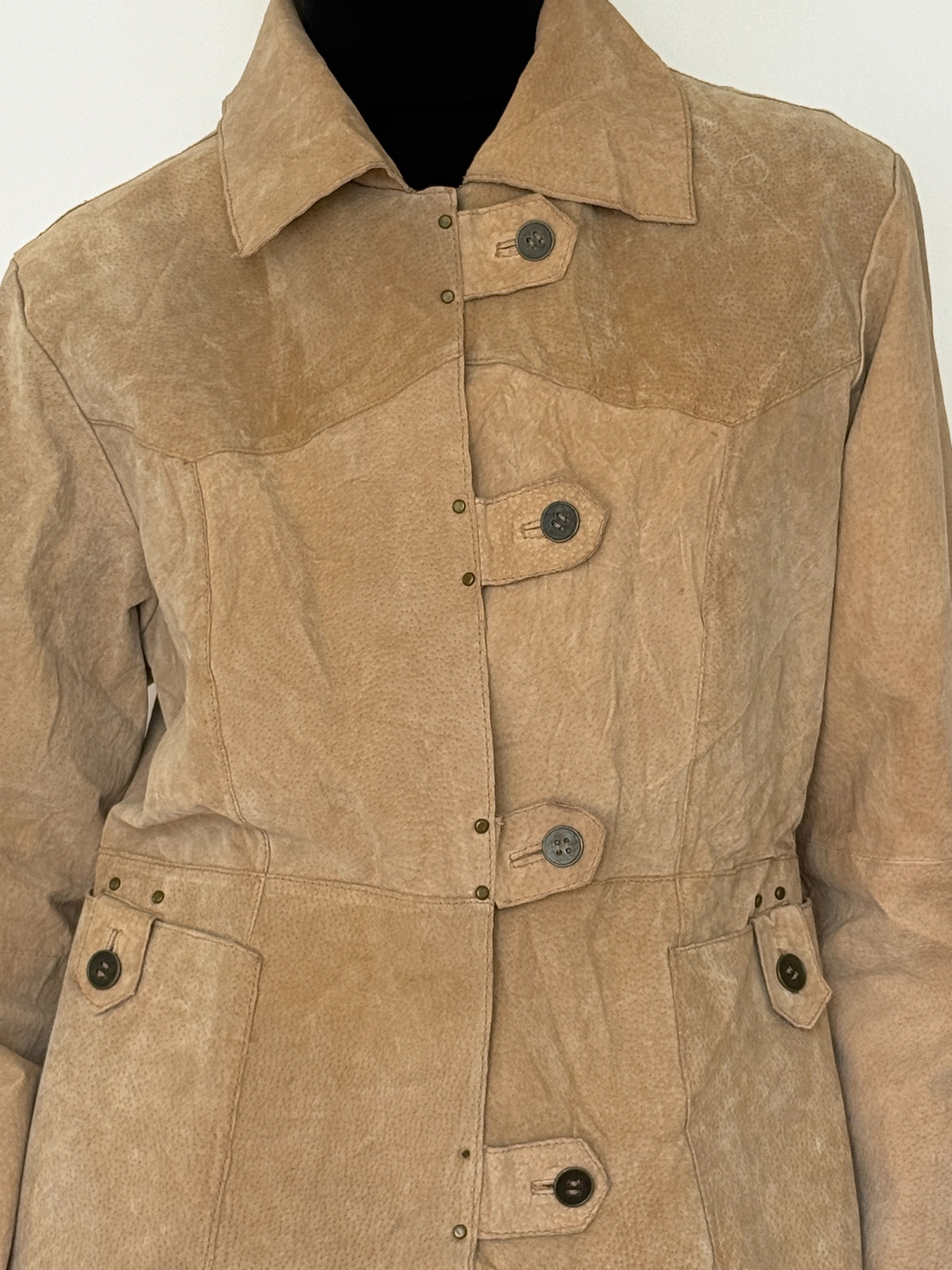 Vintage Tan Suede Leather Jacket 8476