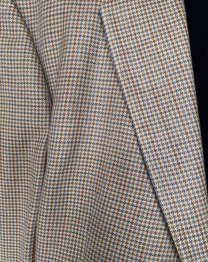 VINTAGE BEIGE RALPH LAUREN HOUNDSTOOTH BLAZER 4394