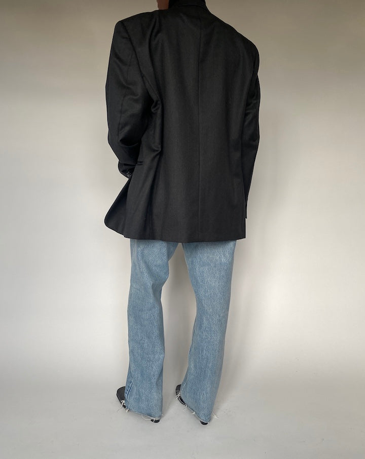 VINTAGE OVERSIZED DARK GREY BLAZER 4393