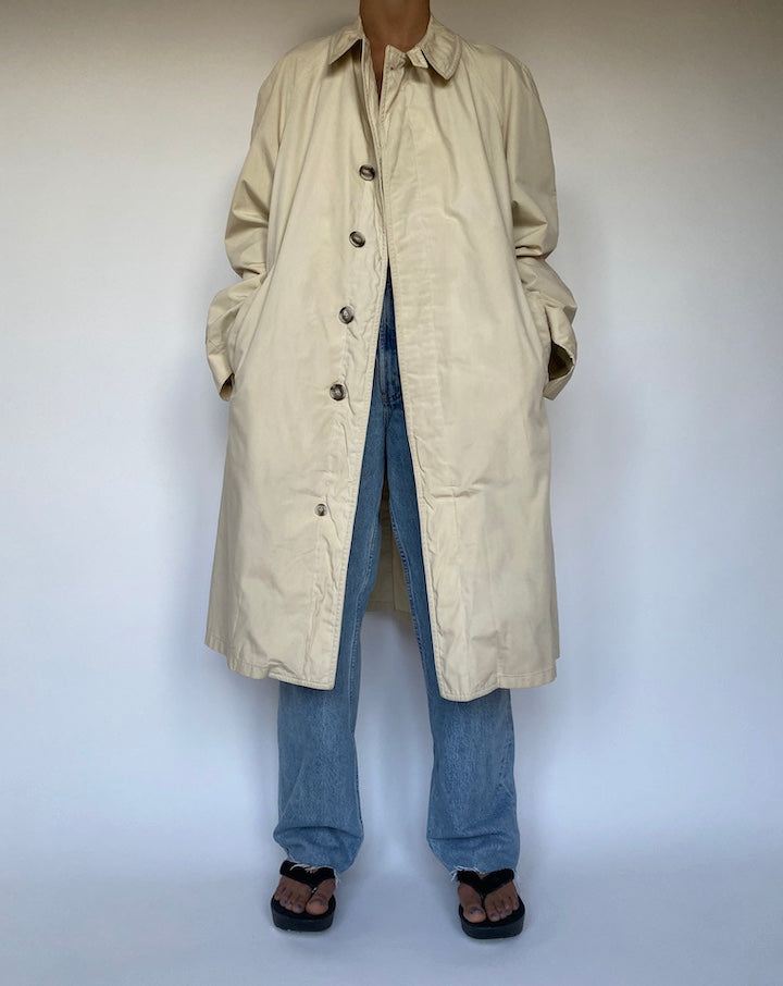 VINTAGE LIGHT BEIGE LONG COAT 2769