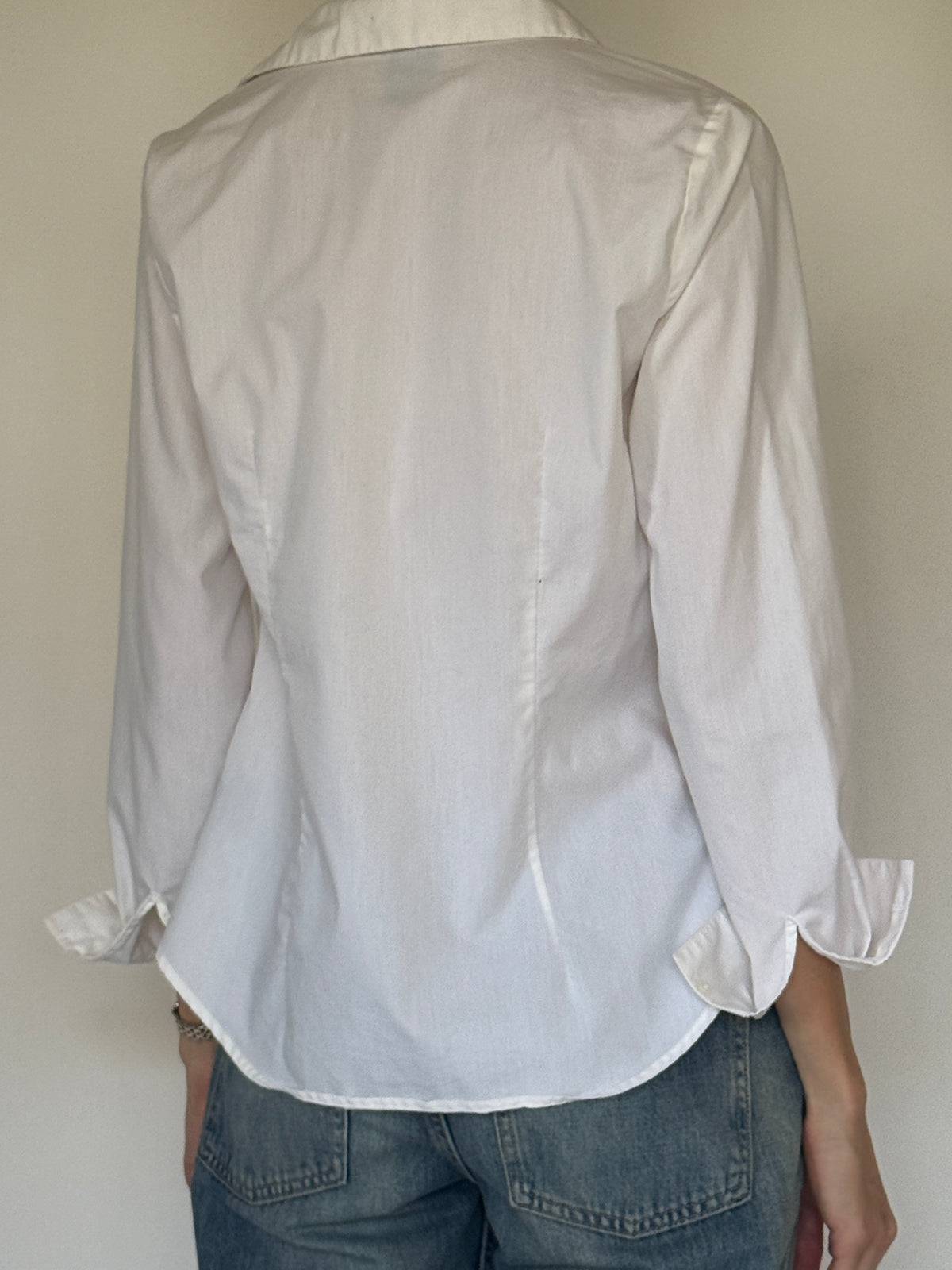 Vintage classic white shirt back view