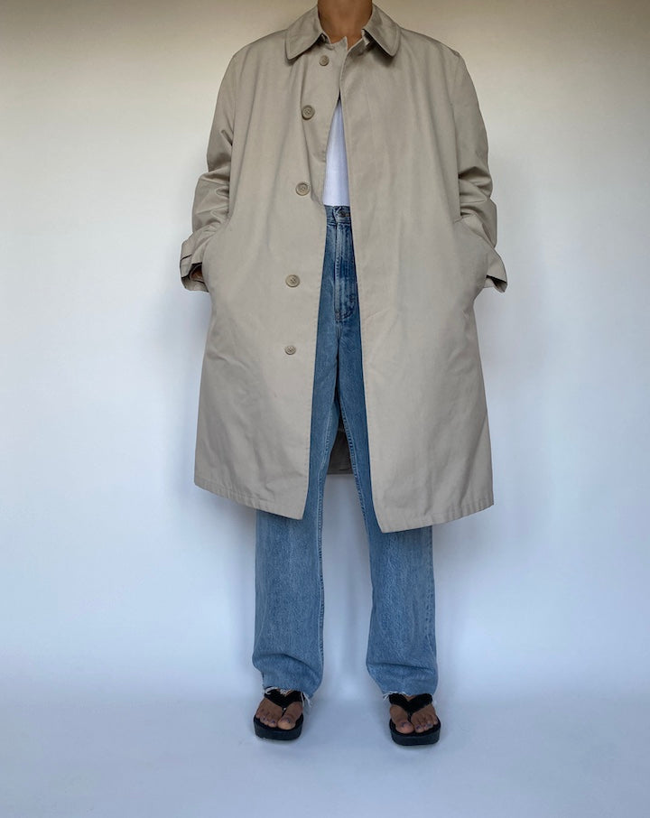 VINTAGE OVERSIZED LIGHT BEIGE COAT 2771