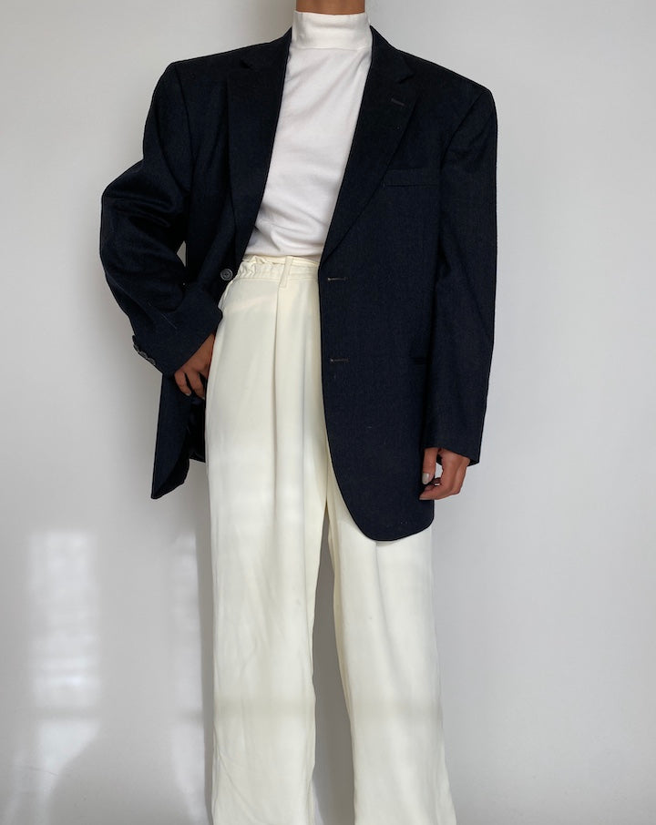 VINTAGE WOOL-CASHMERE BLENDED BLAZER 2221