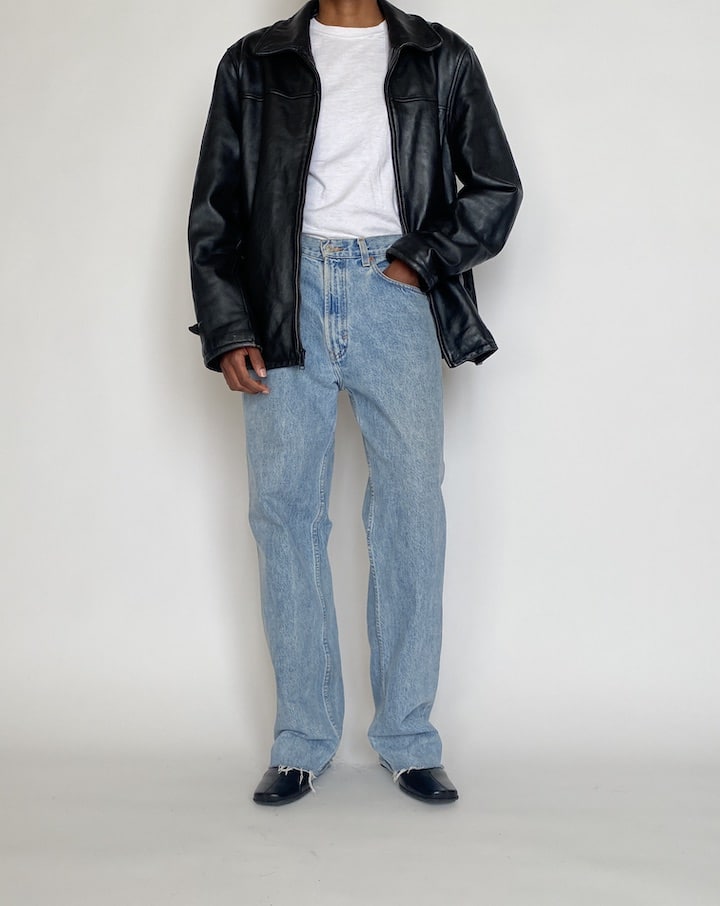 VINTAGE BLACK LEATHER JACKET 4261
