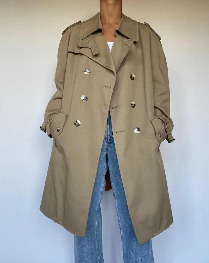 VINTAGE OVERSIZED BEIGE COAT 2774