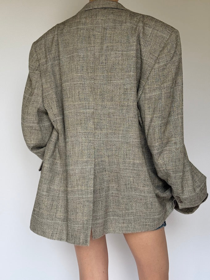 Vintage single-breasted blazer grey 6205