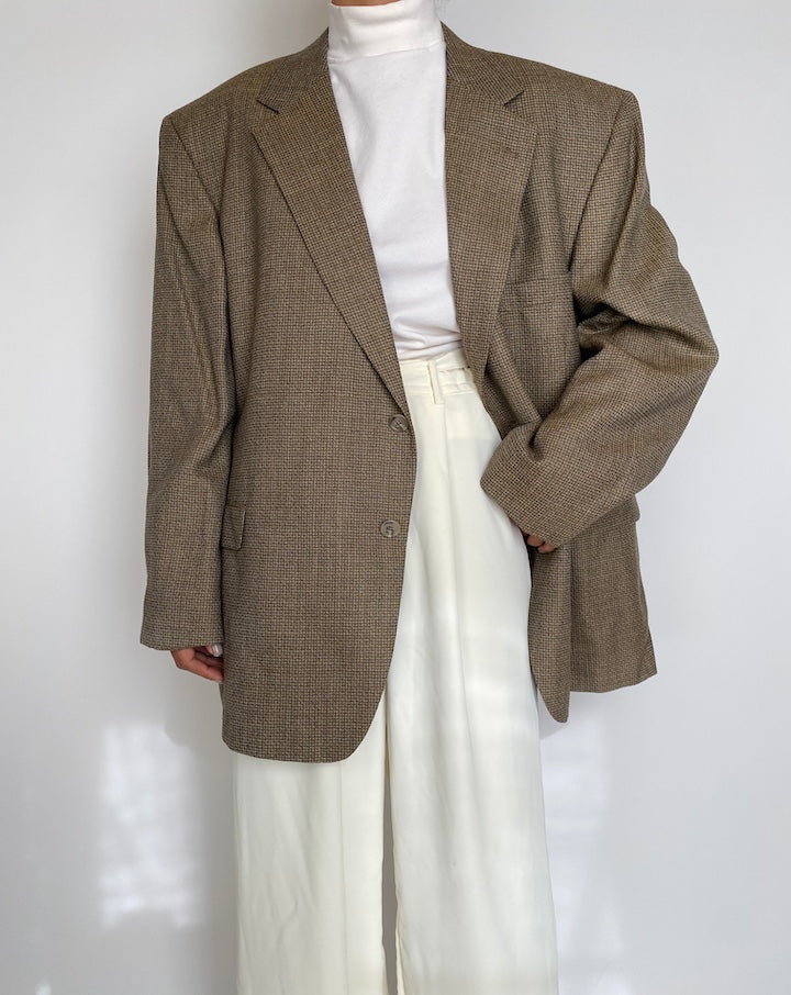 VINTAGE BEIGE WOOL BLAZER 2229