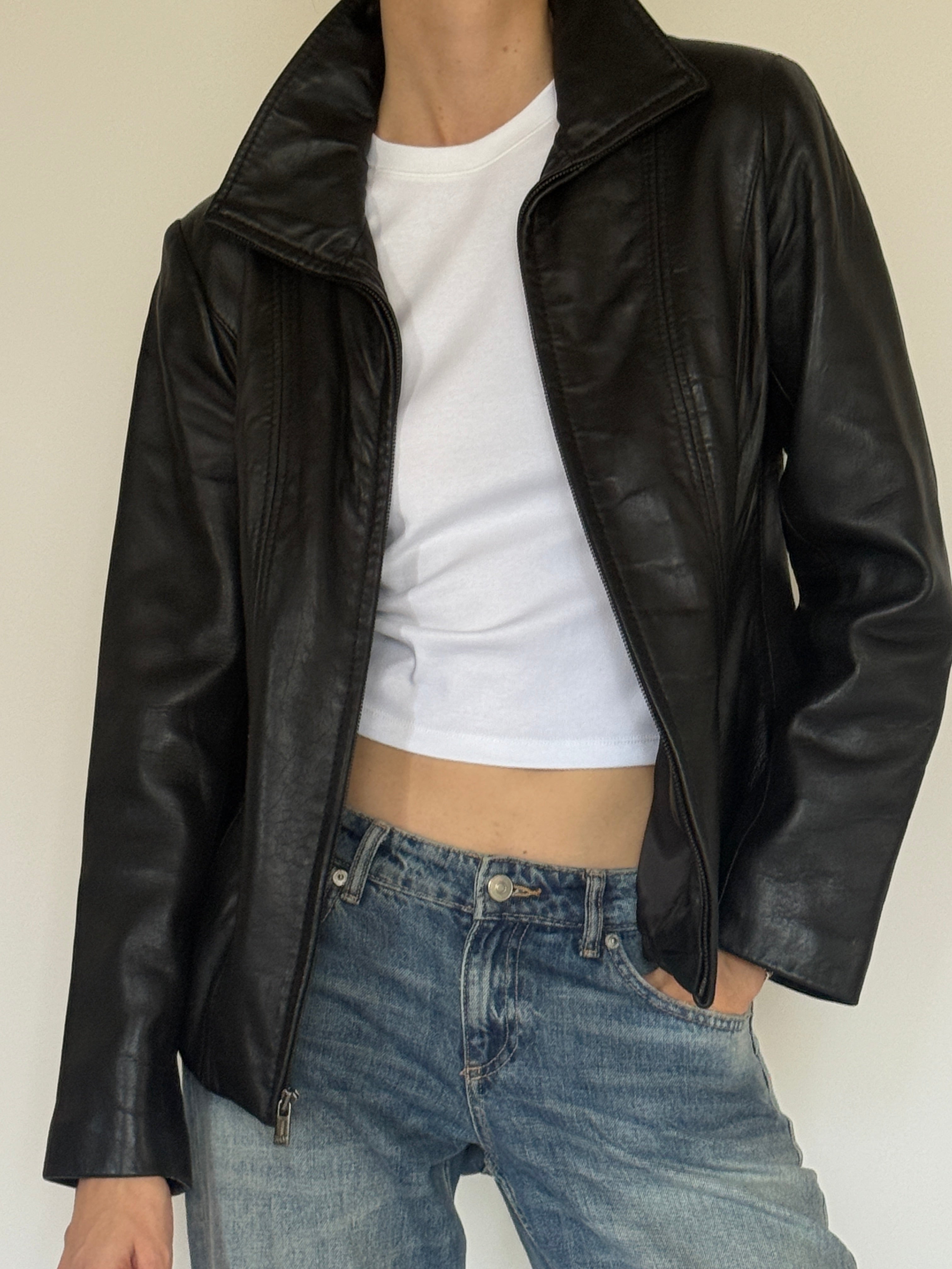 Vintage leather texture close-up