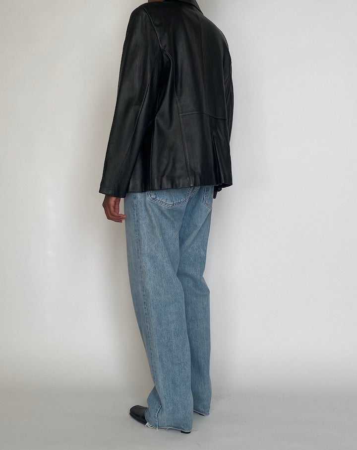 VINTAGE BLACK LEATHER JACKET 4265