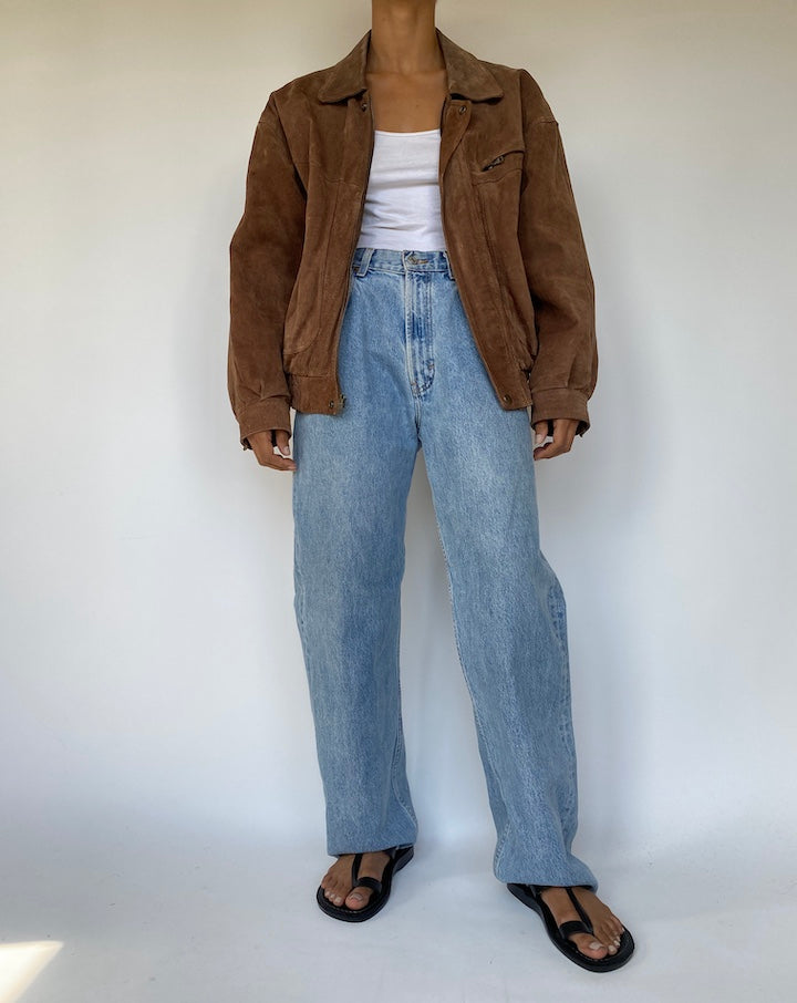 VINTAGE BROWN SUEDE LEATHER JACKET 3071