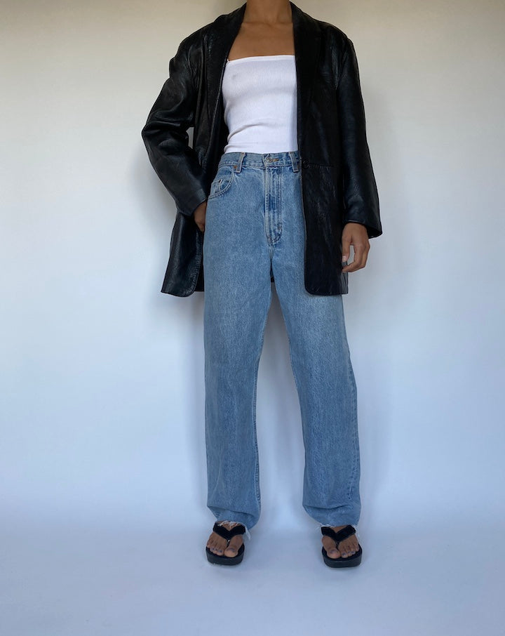 VINTAGE BLACK LEATHER JACKET 2780