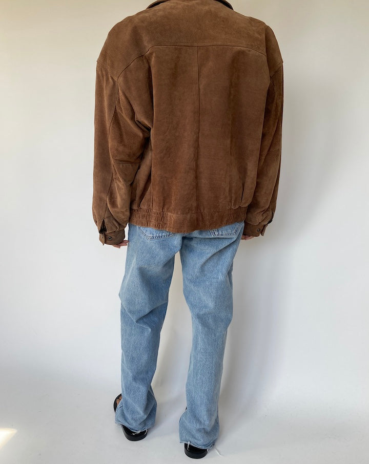 VINTAGE BROWN SUEDE LEATHER JACKET 3071