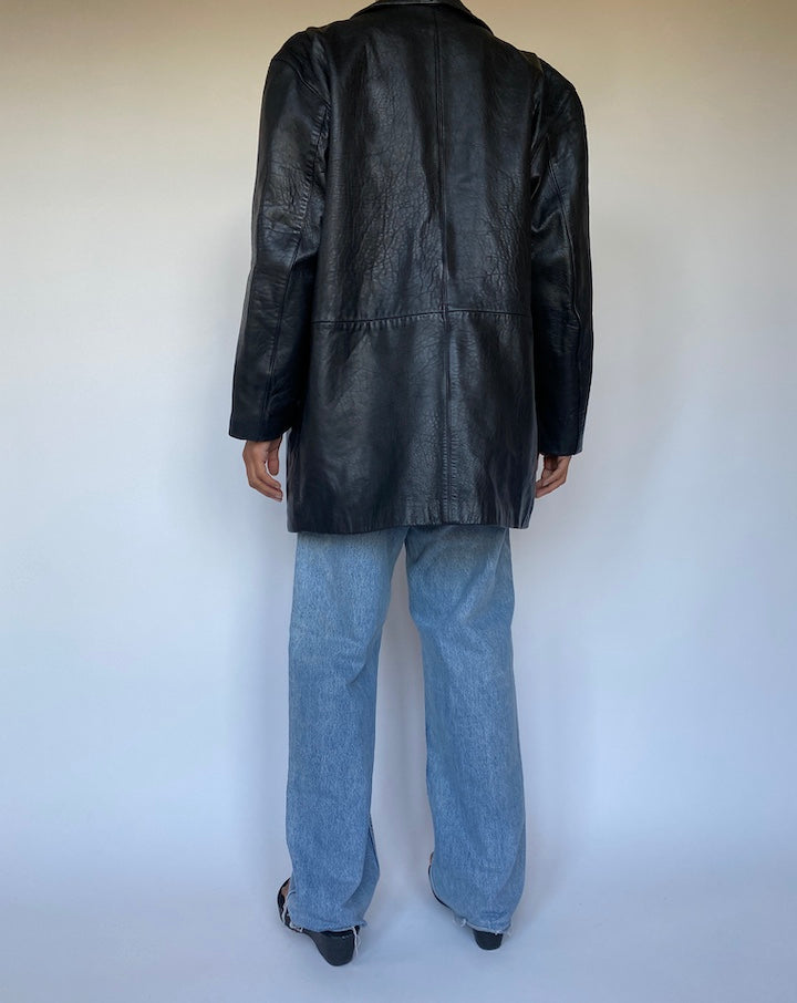 VINTAGE BLACK LEATHER JACKET 2780