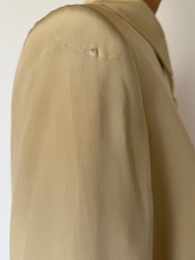 Vintage 100% Silk Blazer in Champagne 6605