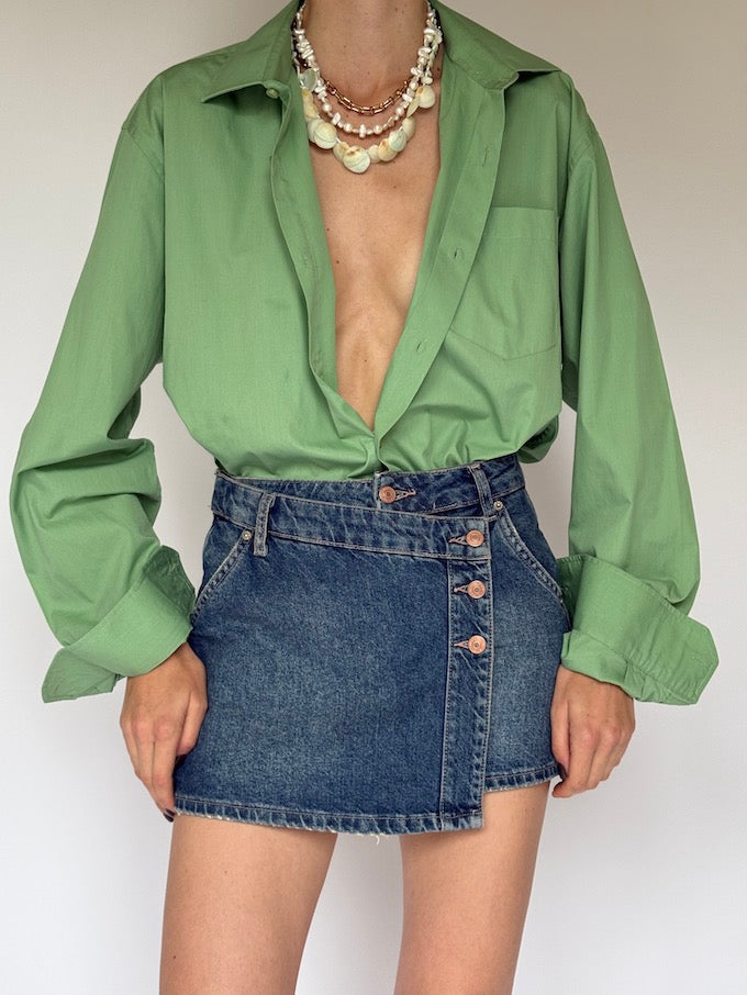 Vintage shirt green 6206