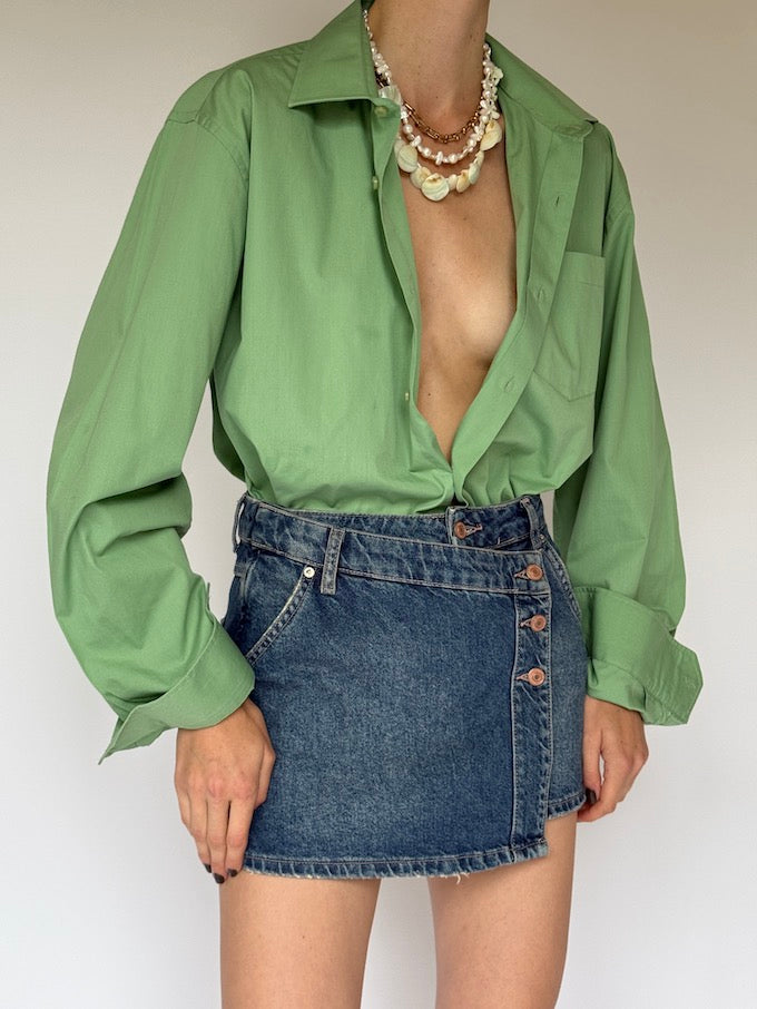 Vintage shirt green 6206