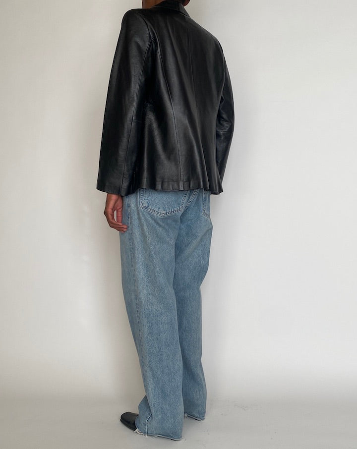 VINTAGE BLACK LEATHER JACKET 4267